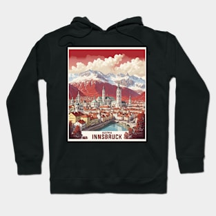 Innsbruck Austria Vintage Travel Retro Tourism Hoodie